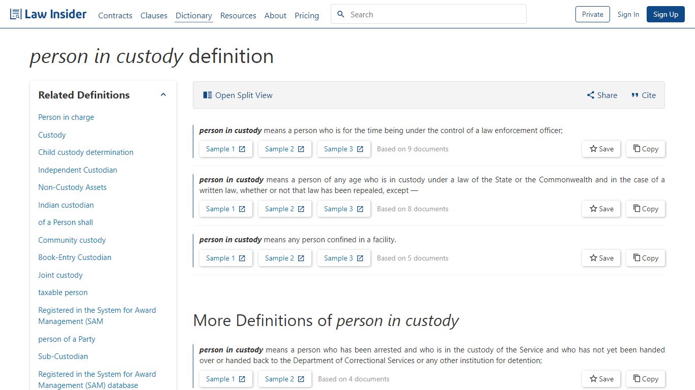 person in custody Definition | Law Insider