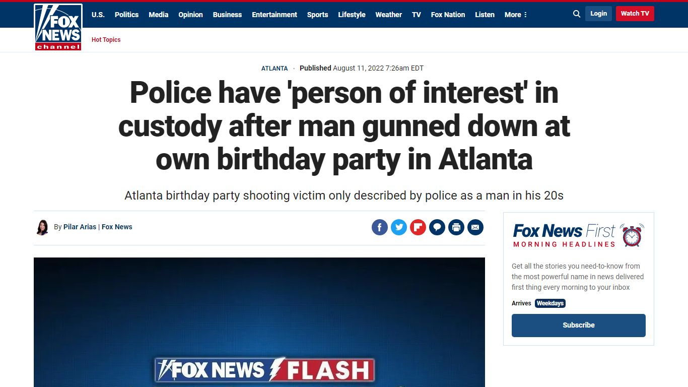 Police have 'person of interest' in custody after man gunned down at ...